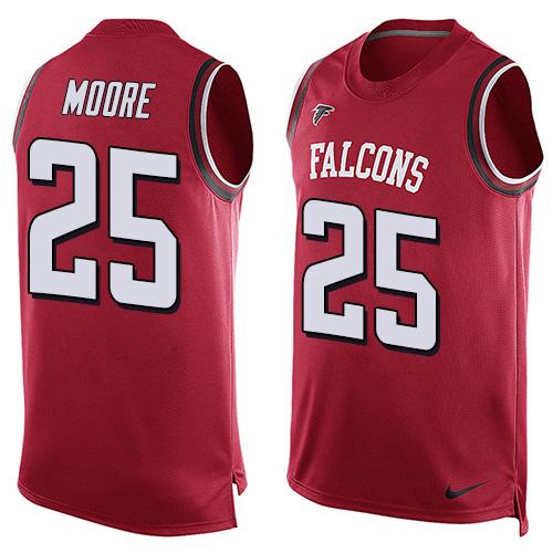 Falcons #25 William Moore Red Team Color Men's Stitched NFL Limited Tank Top Jersey